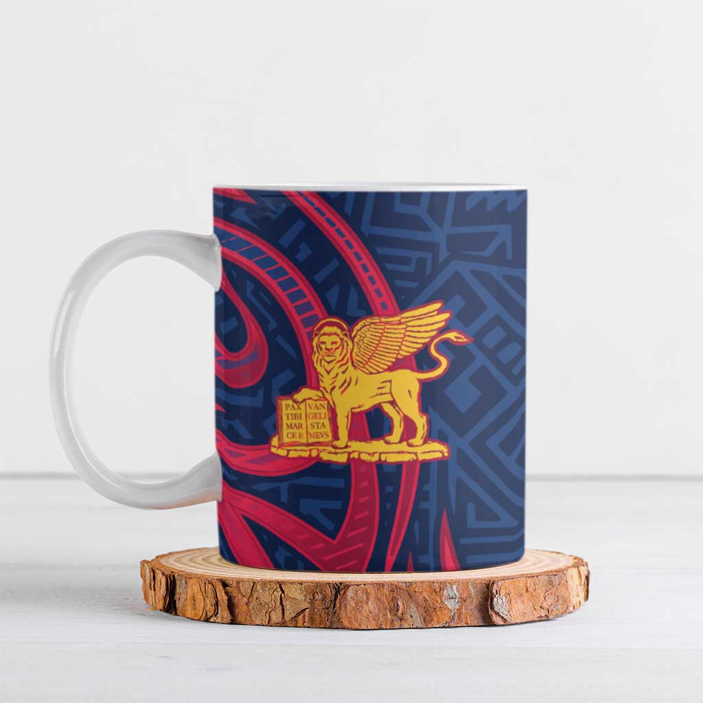 Italy Veneto Ceramic Mug Emblem With Flag Style - Wonder Print Shop