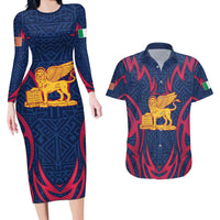 Italy Veneto Couples Matching Long Sleeve Bodycon Dress and Hawaiian Shirt Emblem With Flag Style LT19