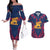 Italy Veneto Couples Matching Off The Shoulder Long Sleeve Dress and Hawaiian Shirt Emblem With Flag Style LT19