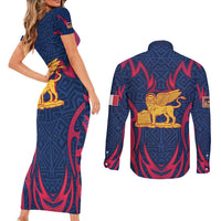 Italy Veneto Couples Matching Short Sleeve Bodycon Dress and Long Sleeve Button Shirt Emblem With Flag Style LT19