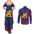 Italy Veneto Couples Matching Summer Maxi Dress and Long Sleeve Button Shirt Emblem With Flag Style LT19