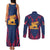 Italy Veneto Couples Matching Tank Maxi Dress and Long Sleeve Button Shirt Emblem With Flag Style LT19