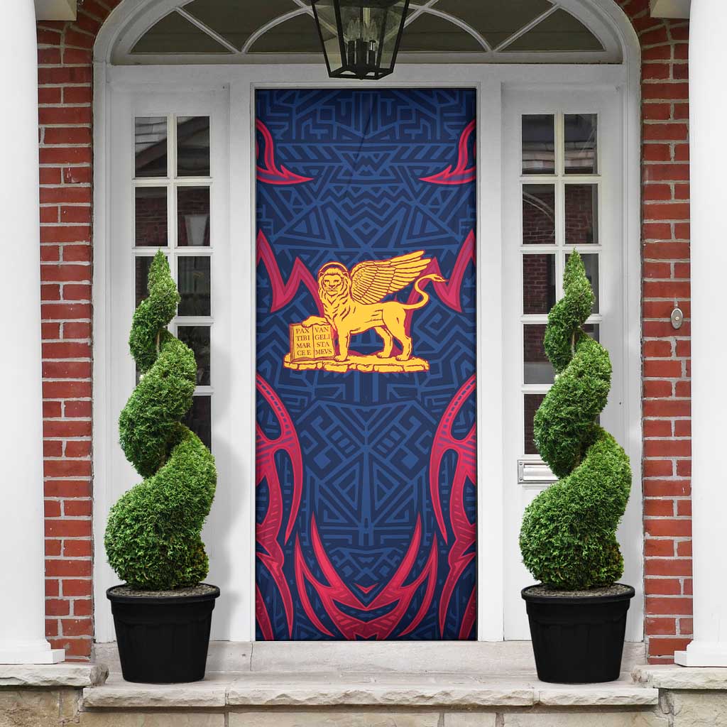 Italy Veneto Door Cover Emblem With Flag Style - Wonder Print Shop