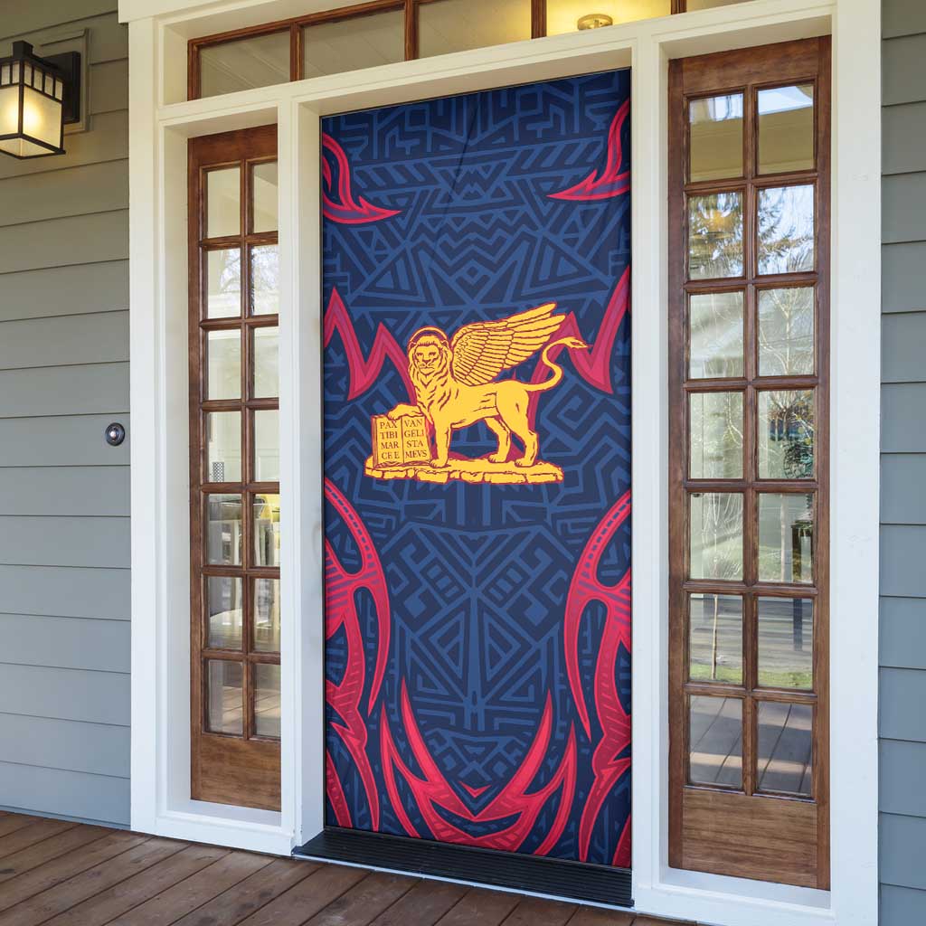 Italy Veneto Door Cover Emblem With Flag Style - Wonder Print Shop