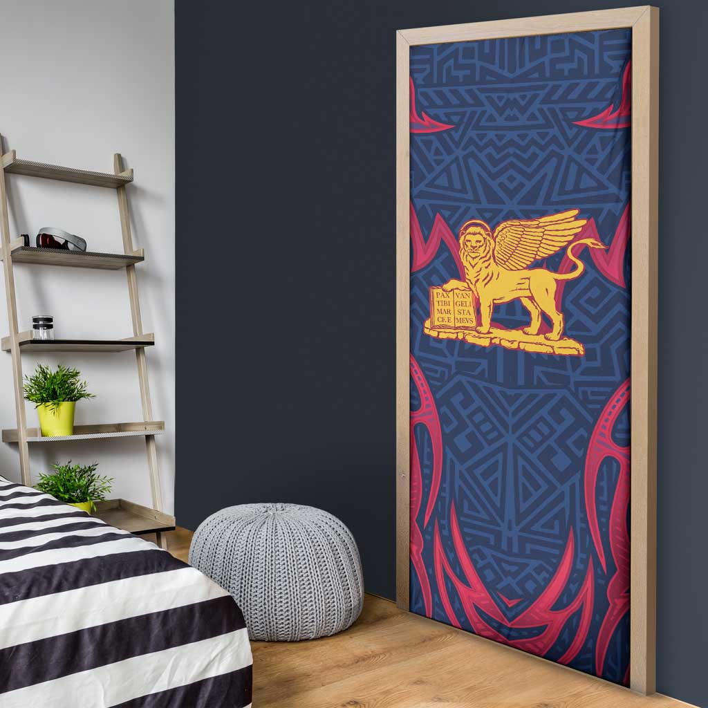 Italy Veneto Door Cover Emblem With Flag Style - Wonder Print Shop