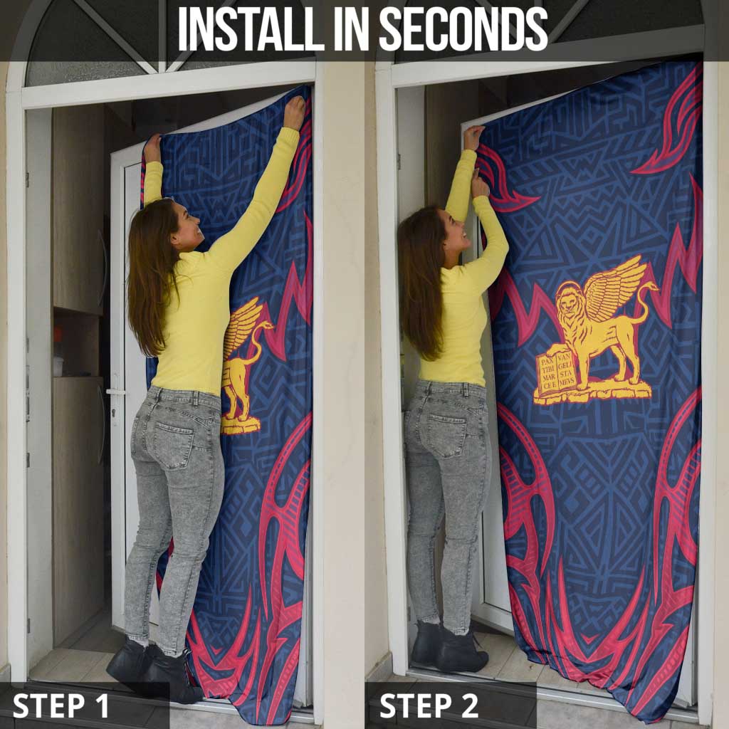 Italy Veneto Door Cover Emblem With Flag Style - Wonder Print Shop