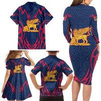 Italy Veneto Family Matching Long Sleeve Bodycon Dress and Hawaiian Shirt Emblem With Flag Style LT19