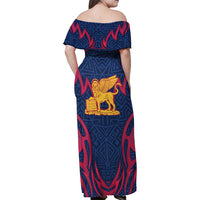 Italy Veneto Family Matching Off Shoulder Maxi Dress and Hawaiian Shirt Emblem With Flag Style LT19