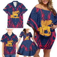 Italy Veneto Family Matching Off Shoulder Short Dress and Hawaiian Shirt Emblem With Flag Style LT19