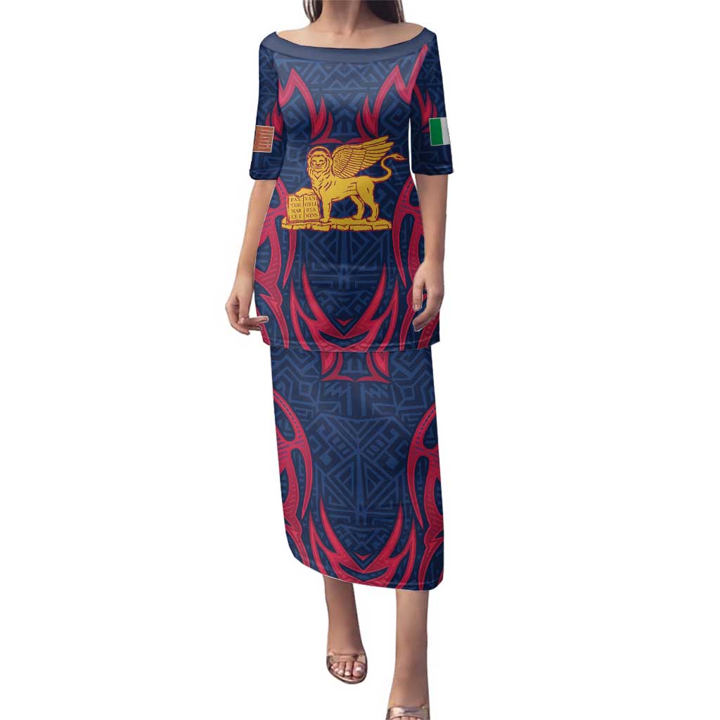 Italy Veneto Family Matching Puletasi and Hawaiian Shirt Emblem With Flag Style LT19