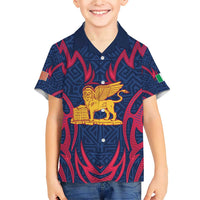 Italy Veneto Family Matching Short Sleeve Bodycon Dress and Hawaiian Shirt Emblem With Flag Style LT19