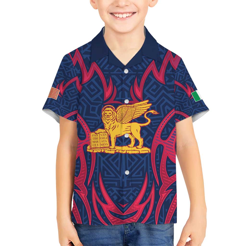 Italy Veneto Family Matching Summer Maxi Dress and Hawaiian Shirt Emblem With Flag Style LT19