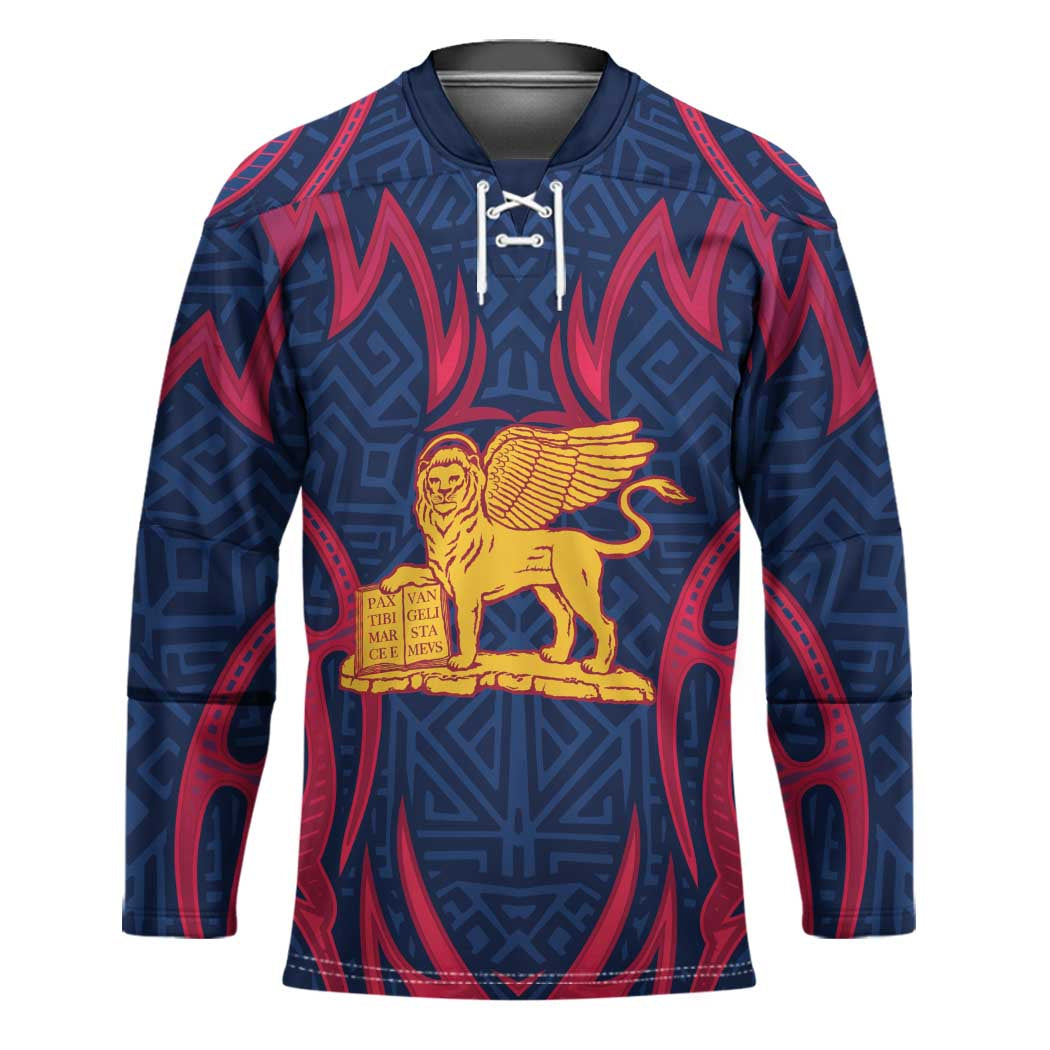 Italy Veneto Hockey Jersey Emblem With Flag Style LT19