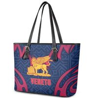 Italy Veneto Leather Tote Bag Emblem With Flag Style - Wonder Print Shop