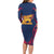 Italy Veneto Long Sleeve Bodycon Dress Emblem With Flag Style LT19