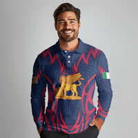 Italy Veneto Long Sleeve Polo Shirt Emblem With Flag Style LT19