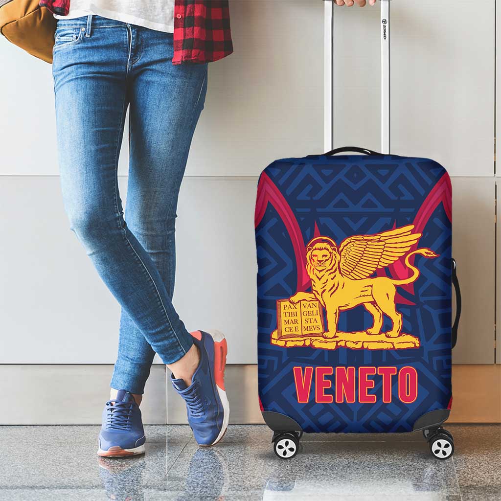 Italy Veneto Luggage Cover Emblem With Flag Style - Wonder Print Shop