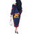 Italy Veneto Off The Shoulder Long Sleeve Dress Emblem With Flag Style LT19