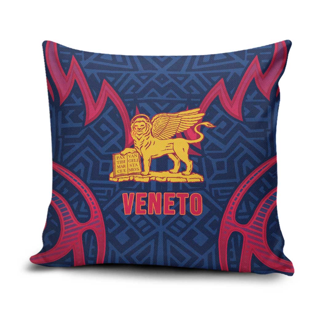 Italy Veneto Pillow Cover Emblem With Flag Style - Wonder Print Shop
