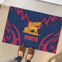 Italy Veneto Rubber Doormat Emblem With Flag Style - Wonder Print Shop