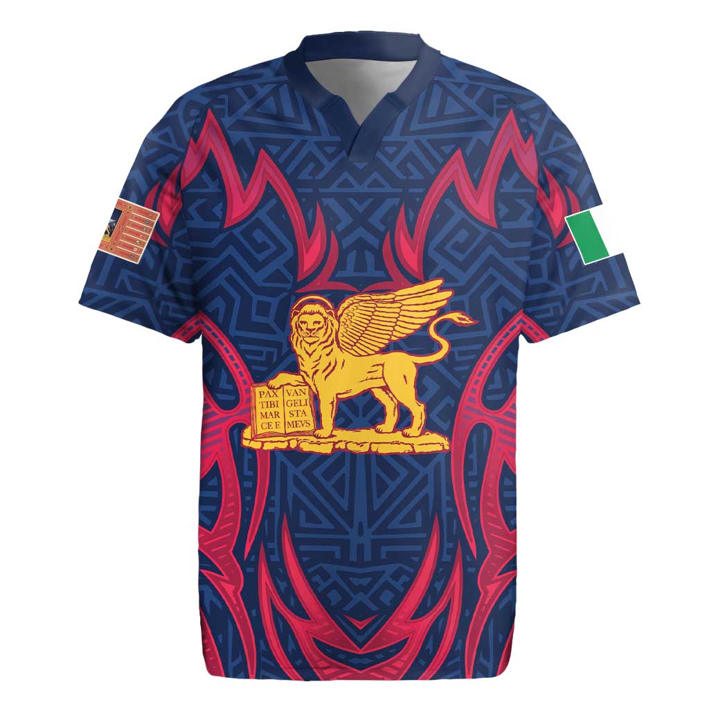 Italy Veneto Rugby Jersey Emblem With Flag Style LT19