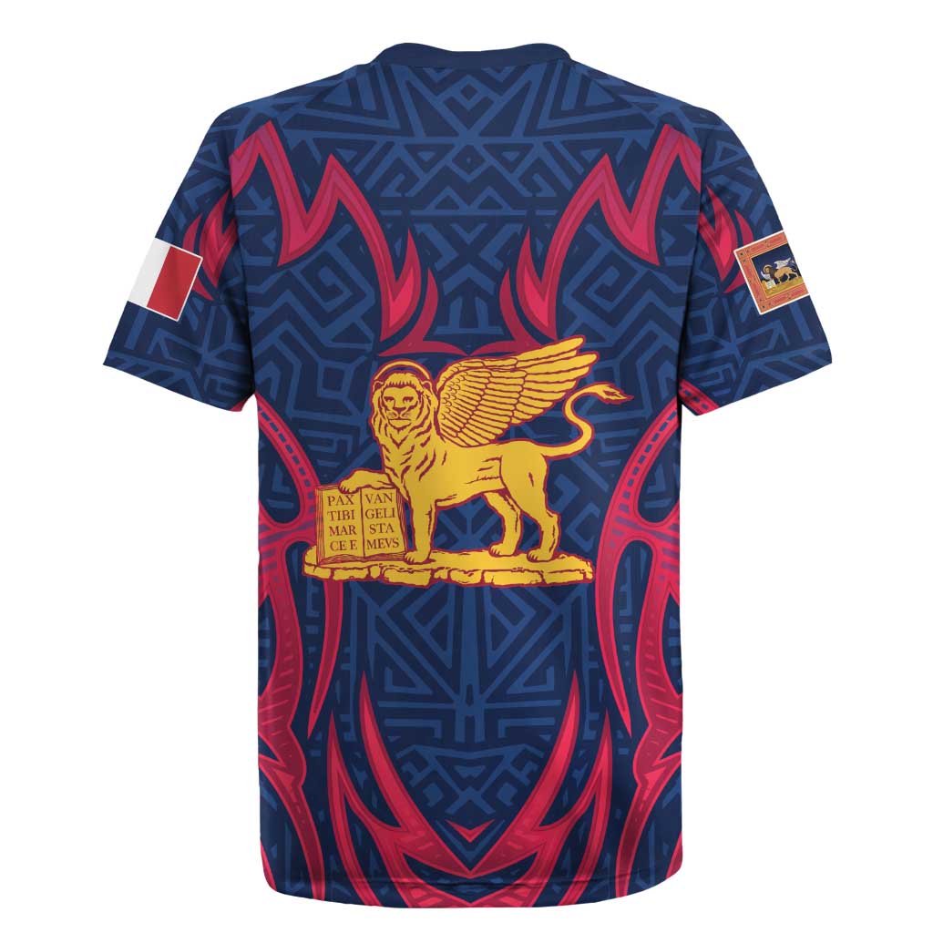 Italy Veneto Rugby Jersey Emblem With Flag Style LT19