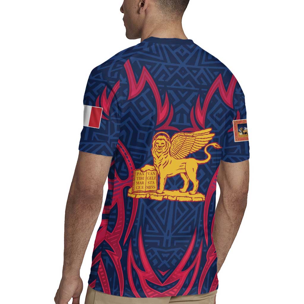 Italy Veneto Rugby Jersey Emblem With Flag Style LT19