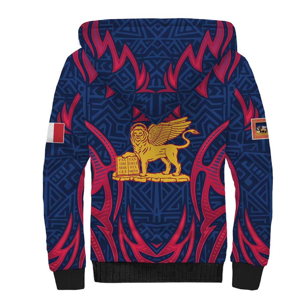 Italy Veneto Sherpa Hoodie Emblem With Flag Style LT19