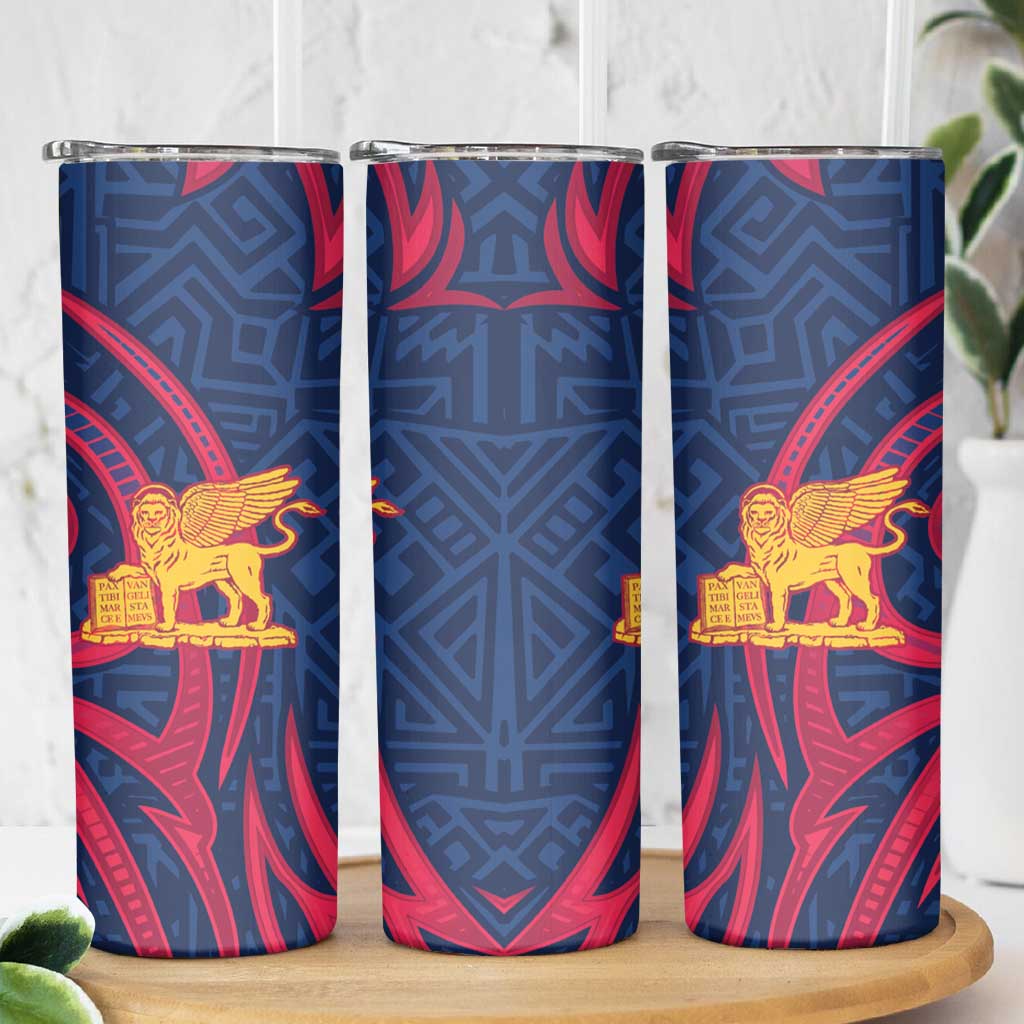 Italy Veneto Skinny Tumbler Emblem With Flag Style - Wonder Print Shop