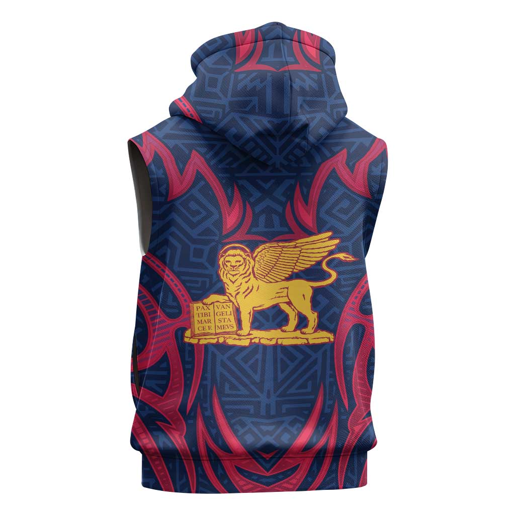Italy Veneto Sleeveless Hoodie Emblem With Flag Style LT19