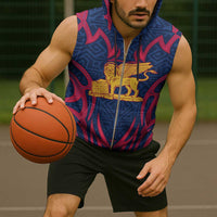 Italy Veneto Sleeveless Zip Hoodie Emblem With Flag Style LT19