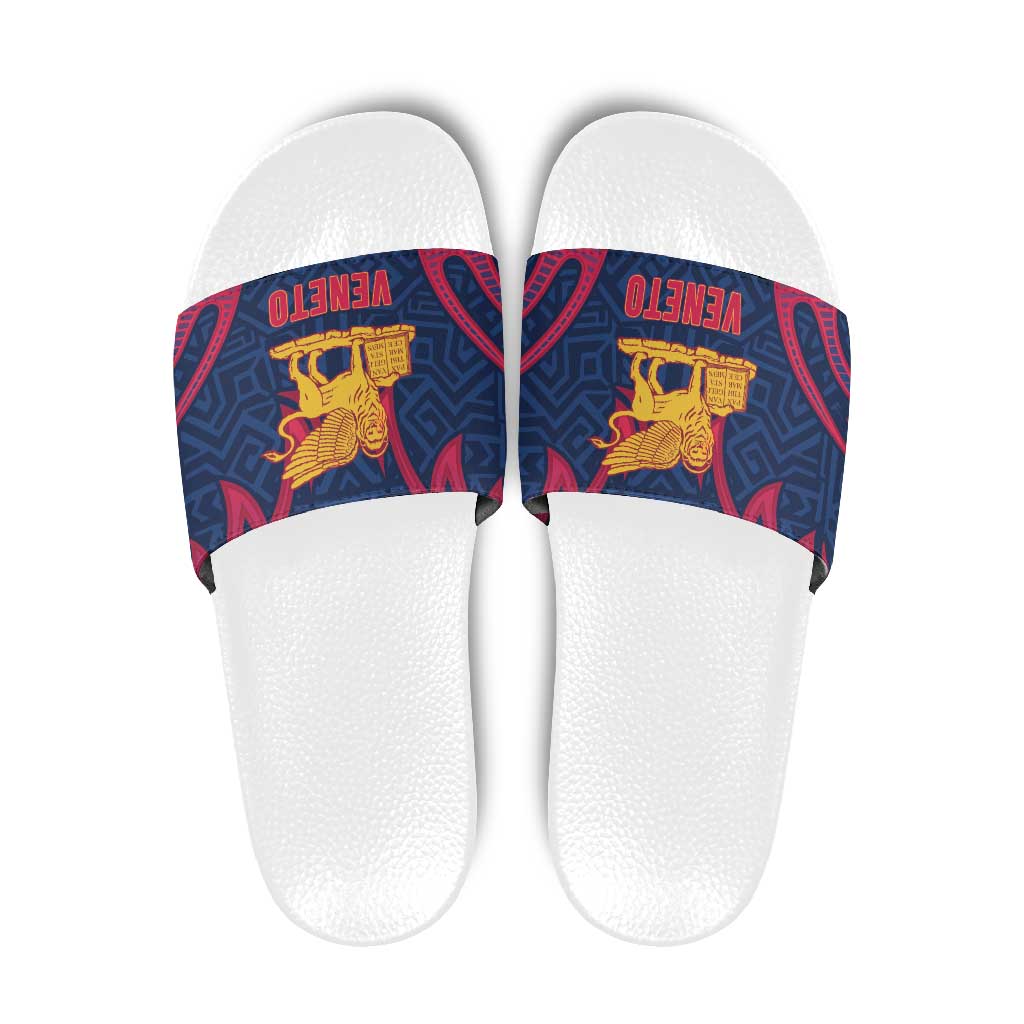 Italy Veneto Slide Sandals Emblem With Flag Style - Wonder Print Shop
