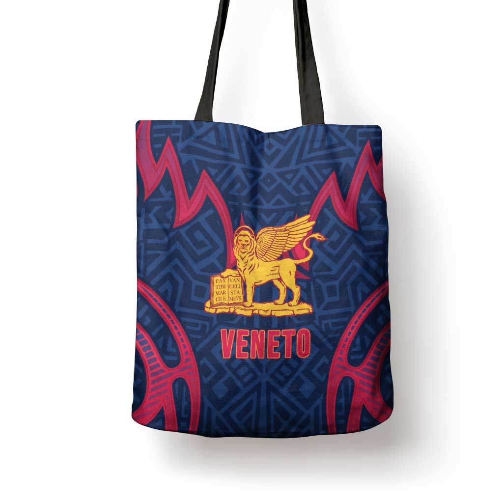 Italy Veneto Tote Bag Emblem With Flag Style - Wonder Print Shop