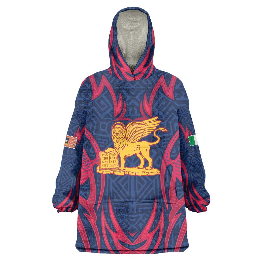 Italy Veneto Wearable Blanket Hoodie Emblem With Flag Style LT19