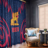 Italy Veneto Window Curtain Emblem With Flag Style - Wonder Print Shop