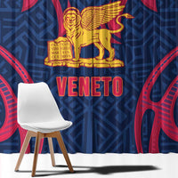 Italy Veneto Window Curtain Emblem With Flag Style - Wonder Print Shop