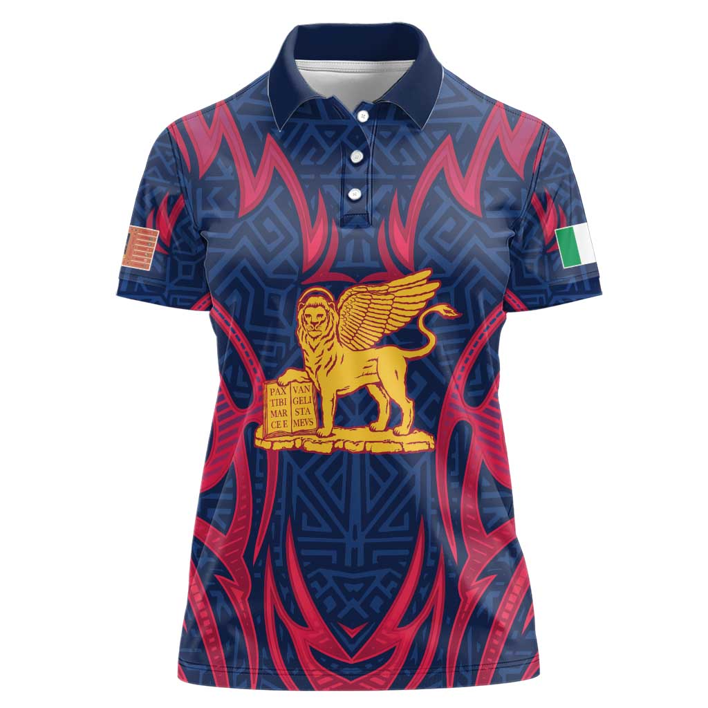 Italy Veneto Women Polo Shirt Emblem With Flag Style LT19