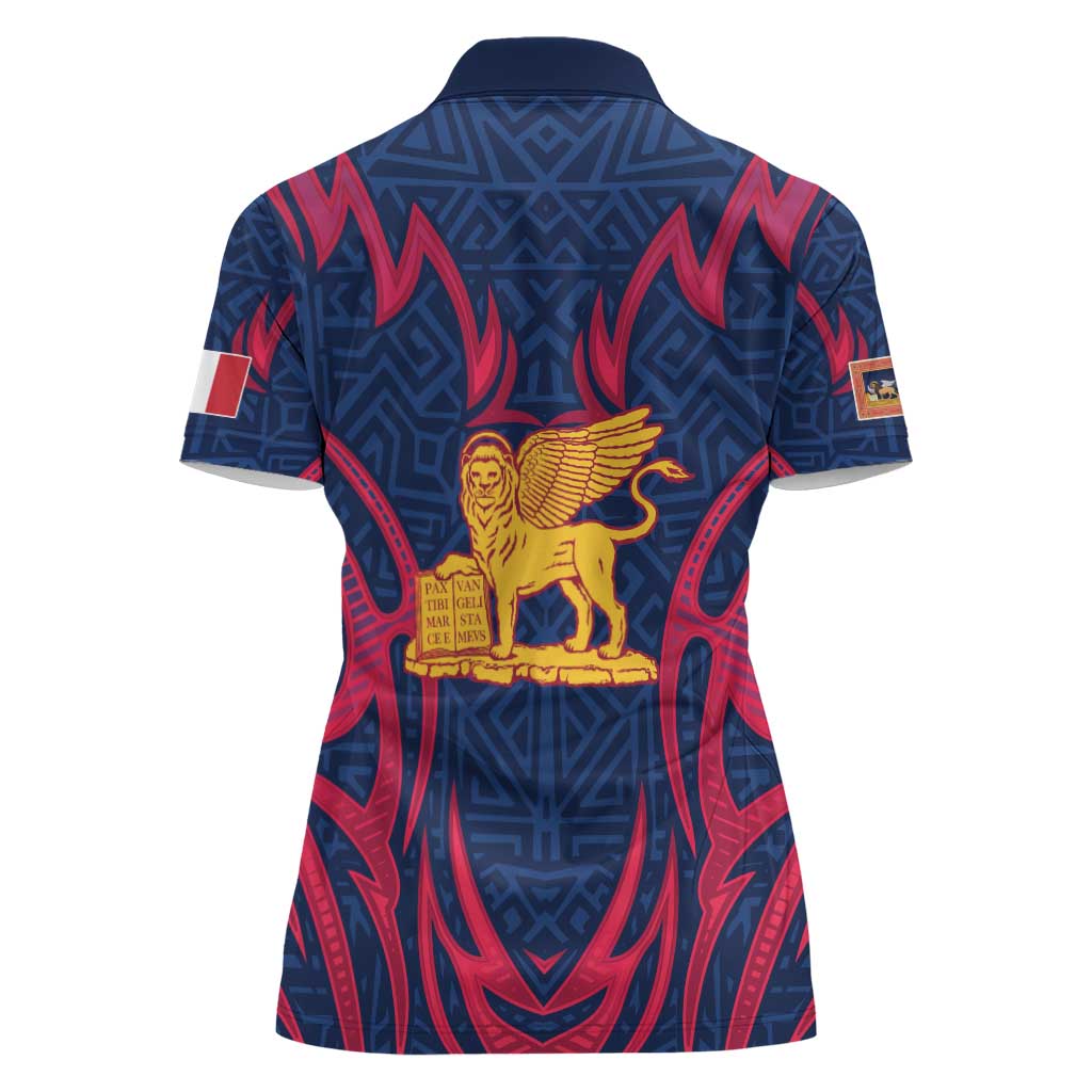 Italy Veneto Women Polo Shirt Emblem With Flag Style LT19