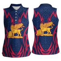 Italy Veneto Women Sleeveless Polo Shirt Emblem With Flag Style LT19