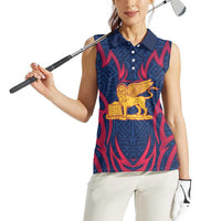 Italy Veneto Women Sleeveless Polo Shirt Emblem With Flag Style LT19