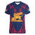 Italy Veneto Women V-Neck T-Shirt Emblem With Flag Style LT19