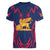 Italy Veneto Women V-Neck T-Shirt Emblem With Flag Style LT19