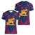 Italy Veneto Women V-Neck T-Shirt Emblem With Flag Style LT19