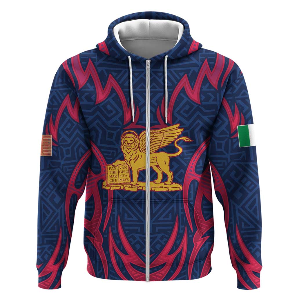 Italy Veneto Zip Hoodie Emblem With Flag Style LT19