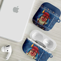 Personalized Romania Christmas AirPods Case Romanian Traditional Masks - Wonder Print Shop