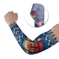 Personalized Romania Christmas Arm Sleeves Romanian Traditional Masks - Wonder Print Shop