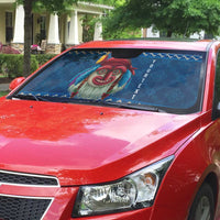 Personalized Romania Christmas Auto Sun Shade Romanian Traditional Masks - Wonder Print Shop