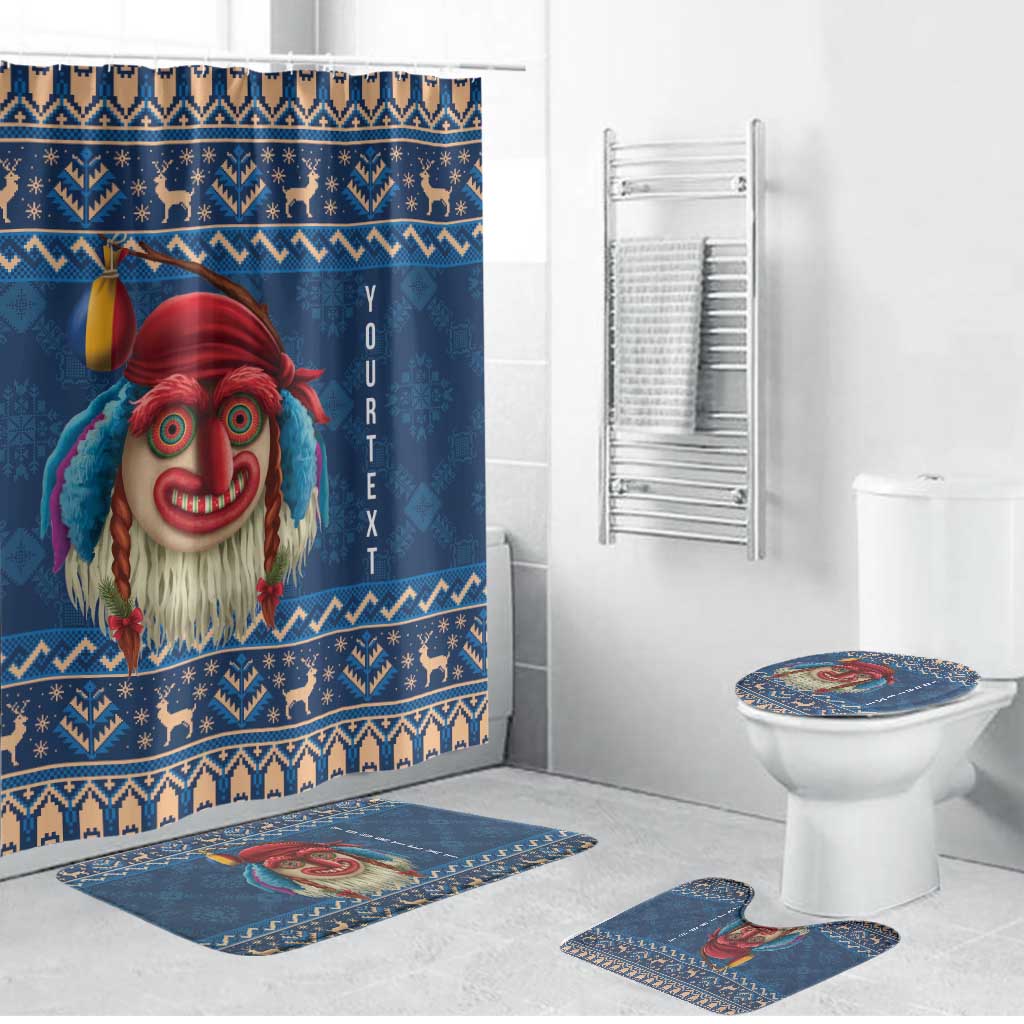 Personalized Romania Christmas Bathroom Set Romanian Traditional Masks - Wonder Print Shop