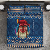 Personalized Romania Christmas Bedding Set Romanian Traditional Masks - Wonder Print Shop