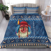 Personalized Romania Christmas Bedding Set Romanian Traditional Masks - Wonder Print Shop